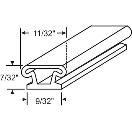 Strybuc Black Bulb Vinyl Weatherstrip 63-360B